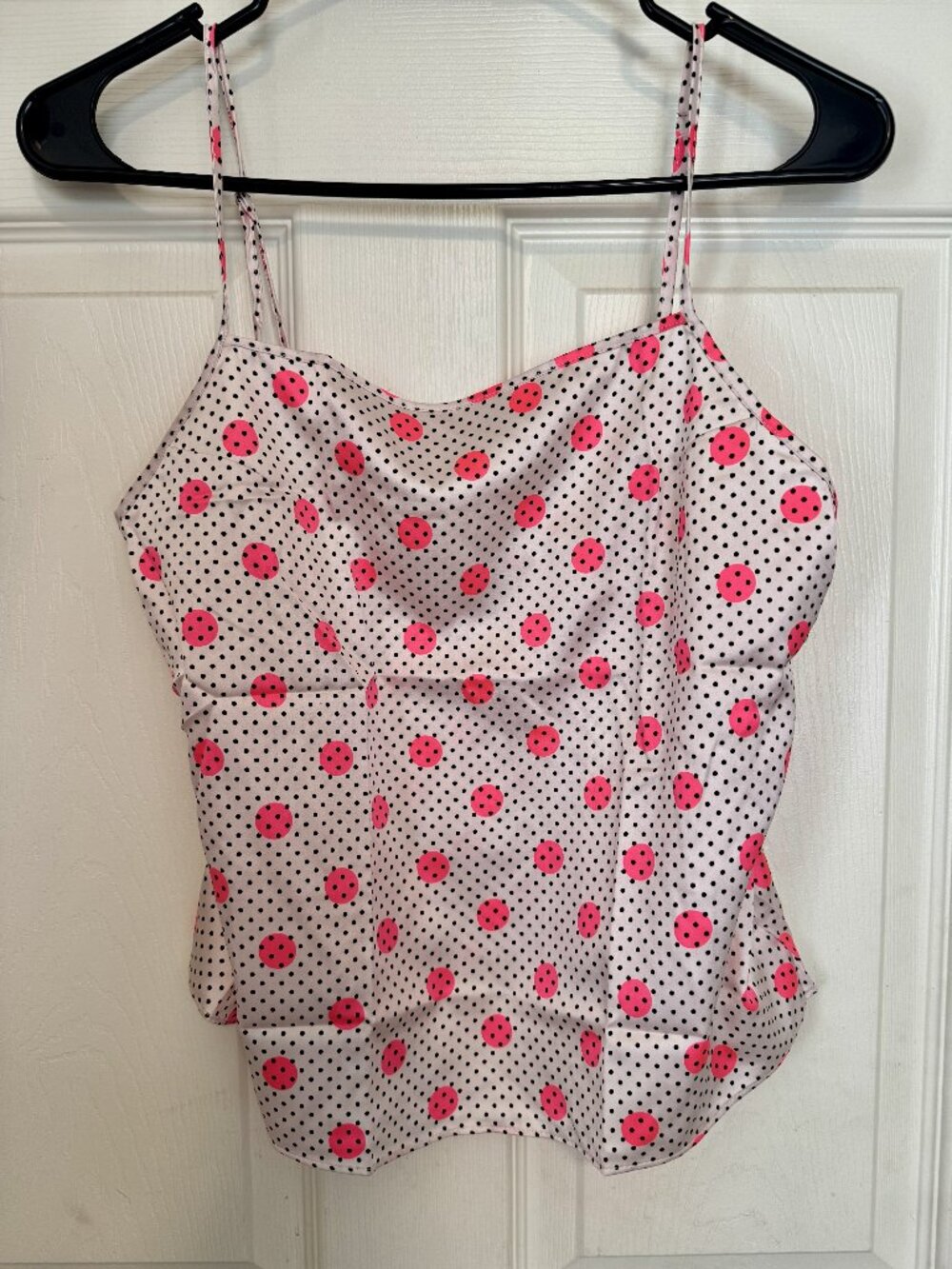 NWT Victoria's Secret Pink Polka Dot Satin Lingerie Cami Size S